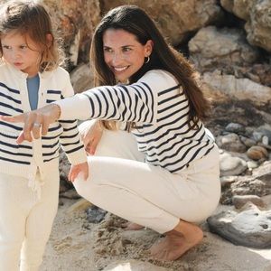 Minnow Swim Women's Breton Stripe Knit Sweater Sz S